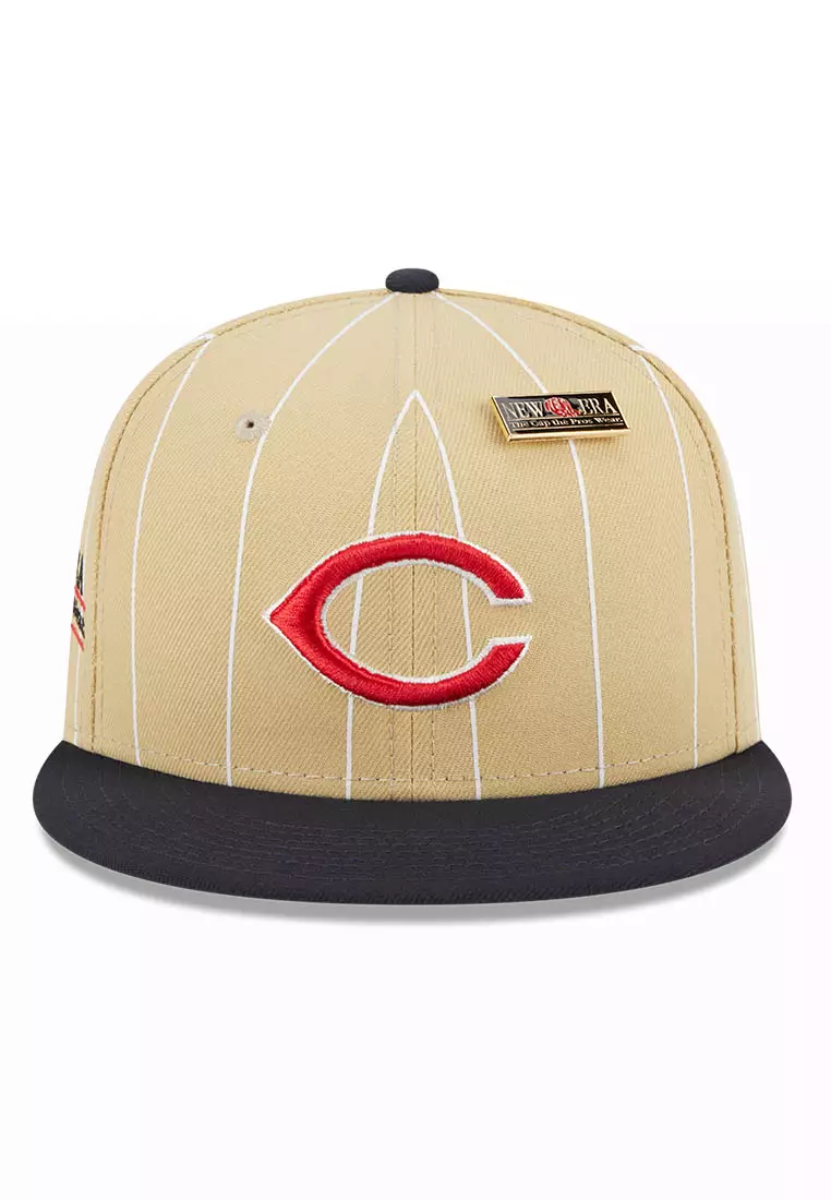 Buy New Era Cincinnati Reds MLB 59FIFTY DAY 2023 Navy Vintage Gold