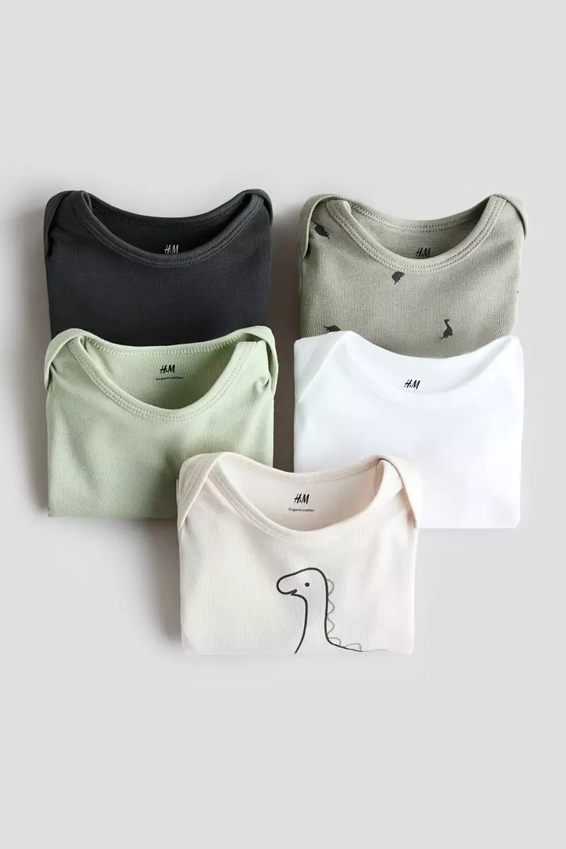 5-pack long-sleeved bodysuits