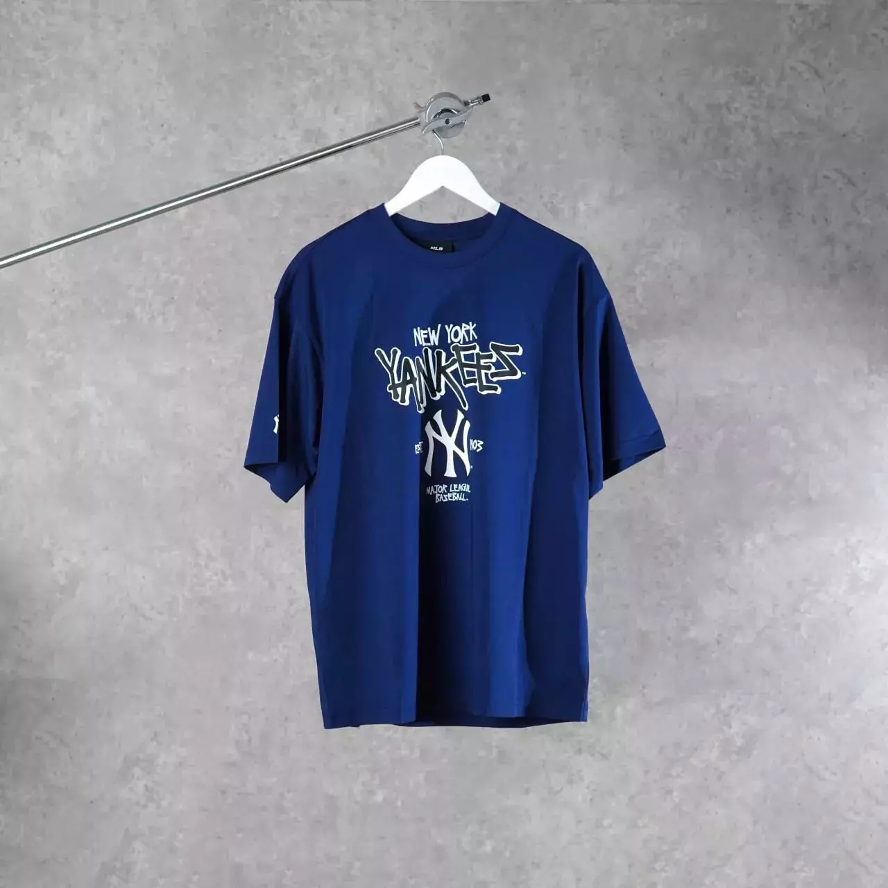 Kaos MLB NY YANKEES MULTI LOGO MAJOR LEAGUE WHITE NAVY TSHIRT 100% ORIGINAL