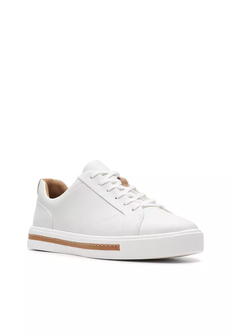 Un Maui Lace White Leather Womens Sport Shoes