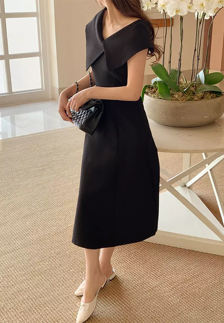 New sleeveless slim fit hip hugging dress CA25032741BK