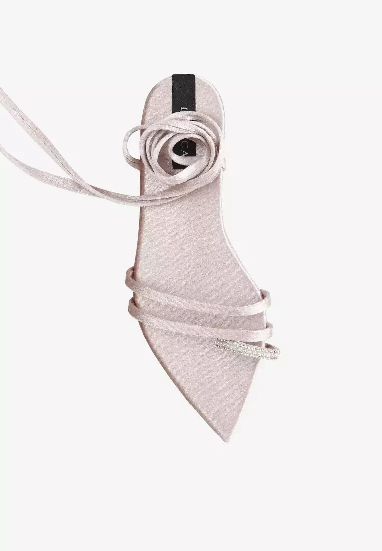 Iride Strappy Sandal in Greige