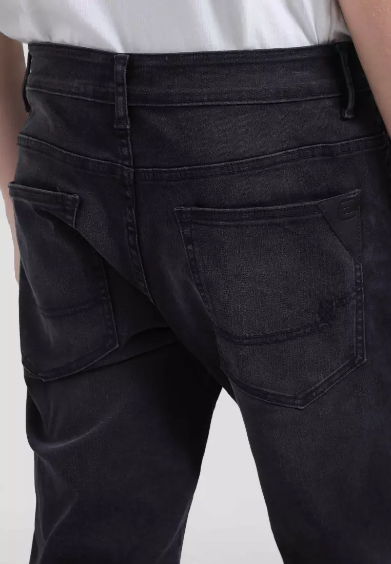 Emba Denim - Alvise Celana Panjang Pria Denim Regular Fit Non Stretch  Medium Stone