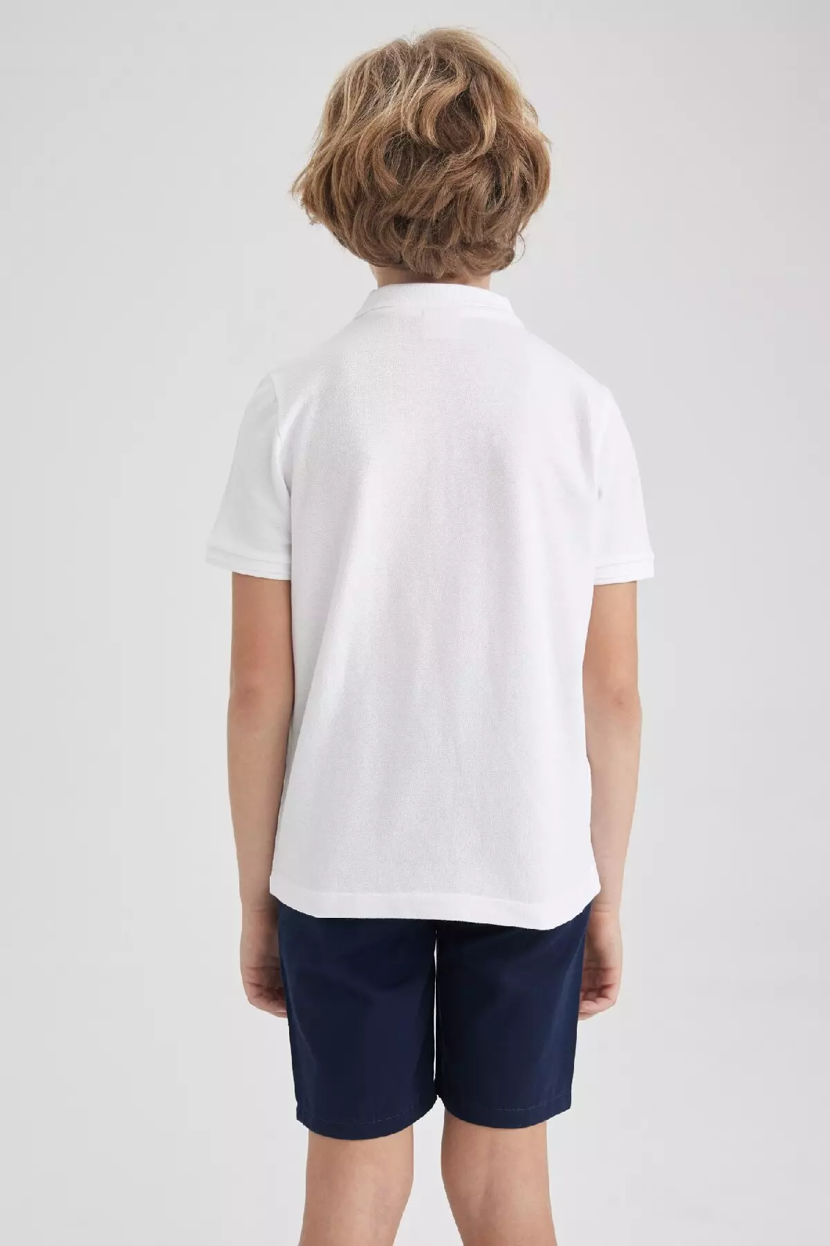 Boy's White Pique Short Sleeve Polo School T-Shirt K1689a623sm