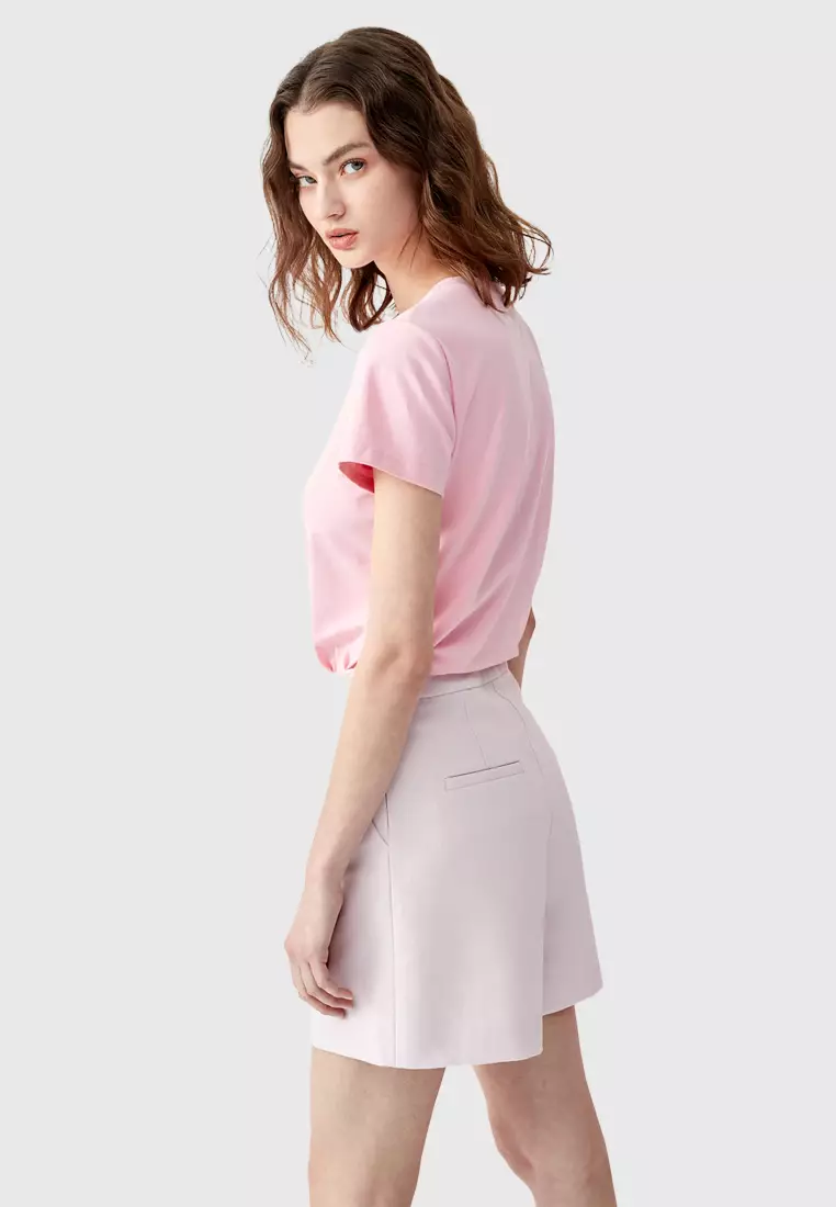 Basic High Waist Pink Shorts