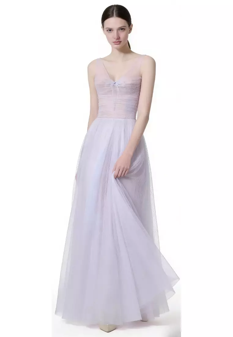 Mesh Tulle Maxi Dress CA26040203PU