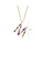 Glamorousky silver Fashion and Simple Plated Gold English Alphabet M Pendant with Cubic Zirconia and Necklace DCA5AAC0795370GS_2