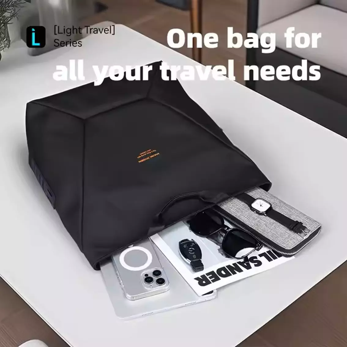 MARK RYDEN MR255 Tas Tote Bag Kantor Jinjing Laptop Selempang Shoulder Bag kerja pria-Grey