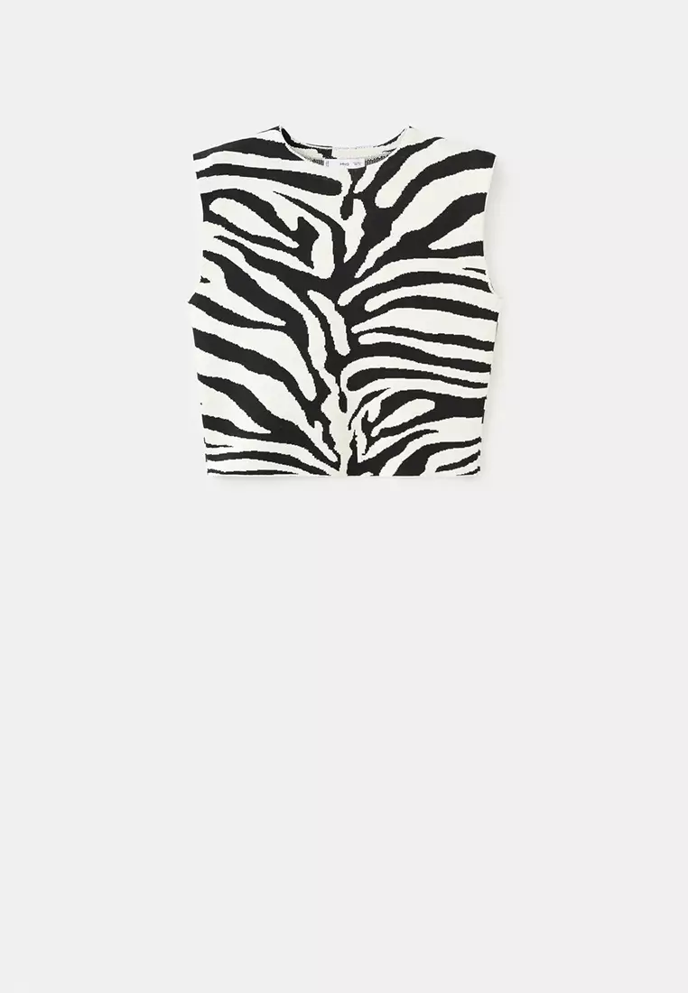 Zebra Print Knit Top
