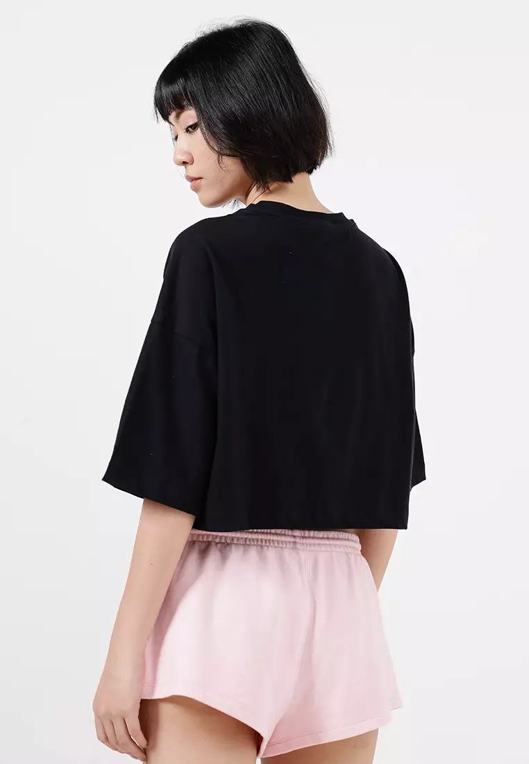 運動網面短版印花T恤