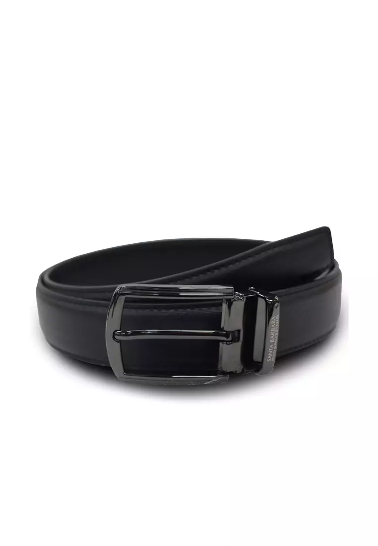 Santa Barbara Polo Racquet Club Leather Pin Buckle Belt