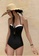 Halo black and white Colourblock Slim Fit Swimsuits 3A278US260503EGS_3