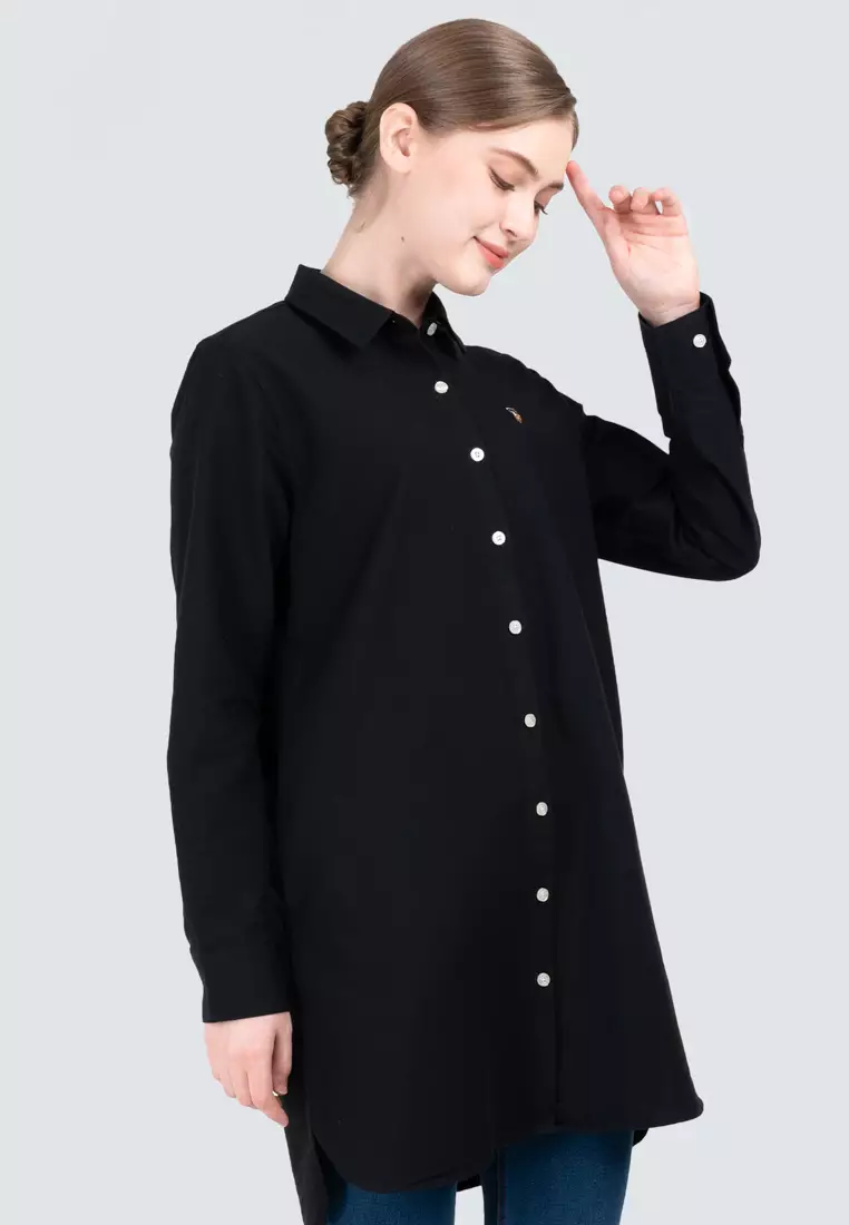 Polo Haus - Women’s Oxford Long Sleeve Shirt Dress WBSDE001