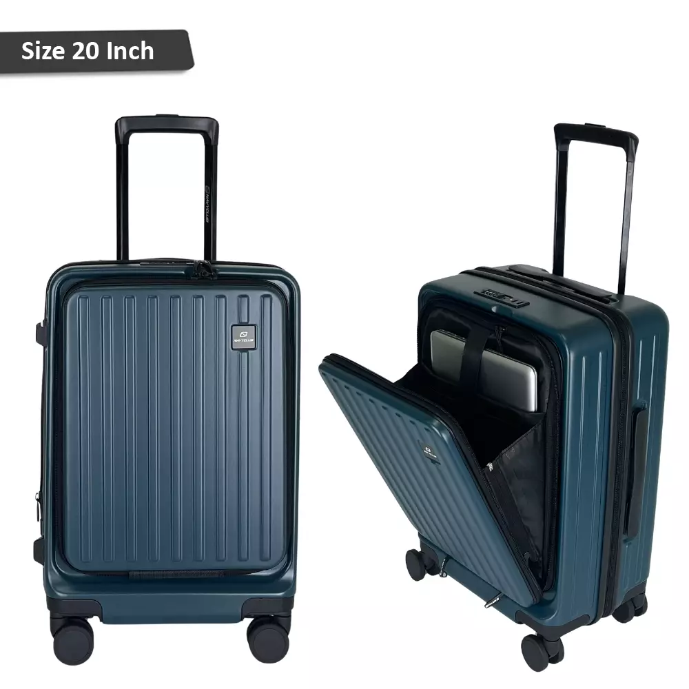 Navy Club Emerald Koper Hardcase PC - 4 Roda Putar TSA Lock - Size 20/25 Inch
