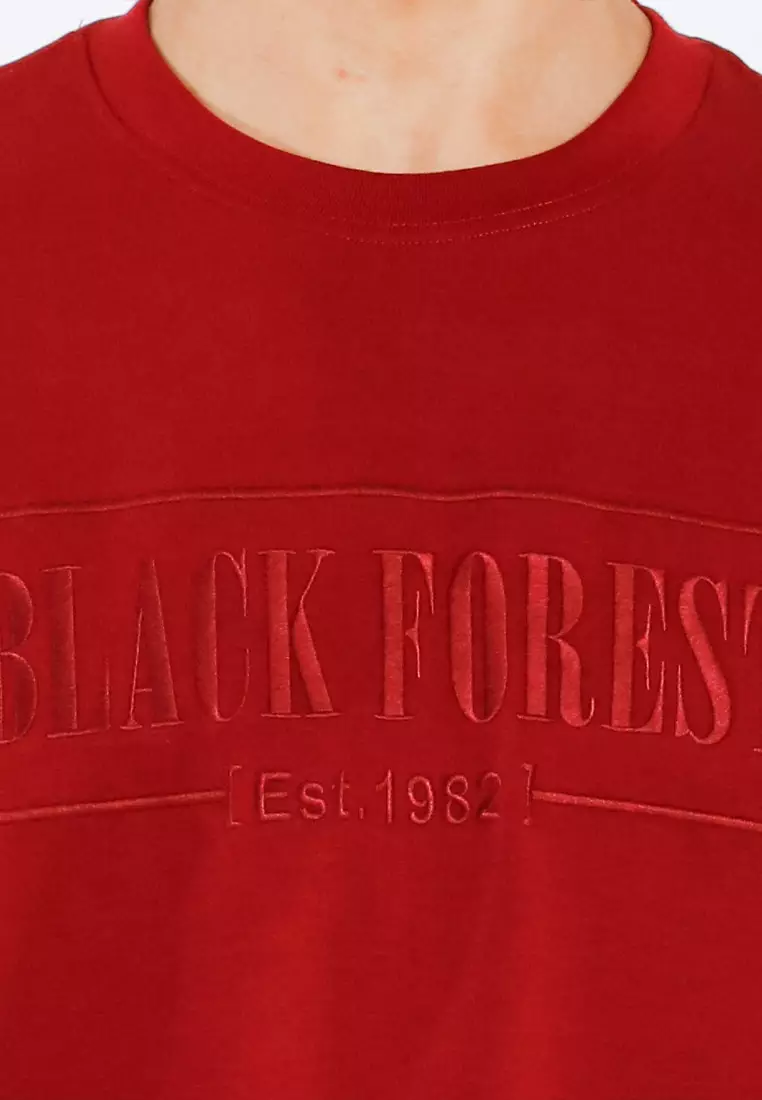 Forest Premium Weight Air-Cotton 220gsm Oversized Round Neck Tee T Shirt Men | Baju T Shirt Lelaki - 621429-56Maroon