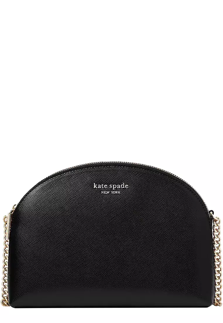 Kate Spade Spencer Black Double Zip Dome Crossbody Chain K4562