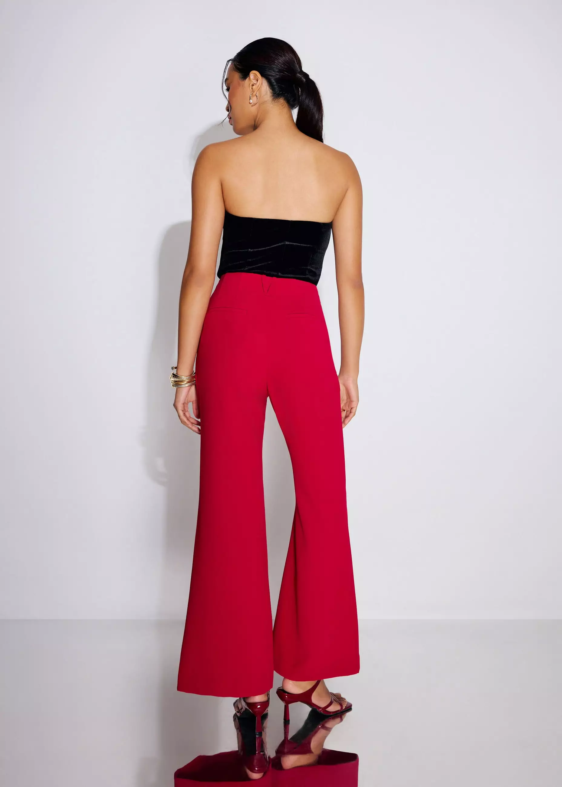Celana Panjang Wanita - Leggy™ Pvara Crepe Kick Flare Pants