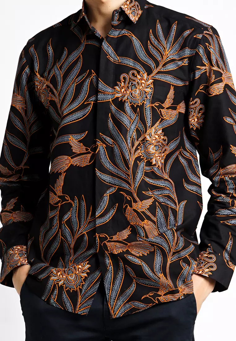 MY AKSA BATIK PRIA KEMEJA PANJANG OLIVER OLIV