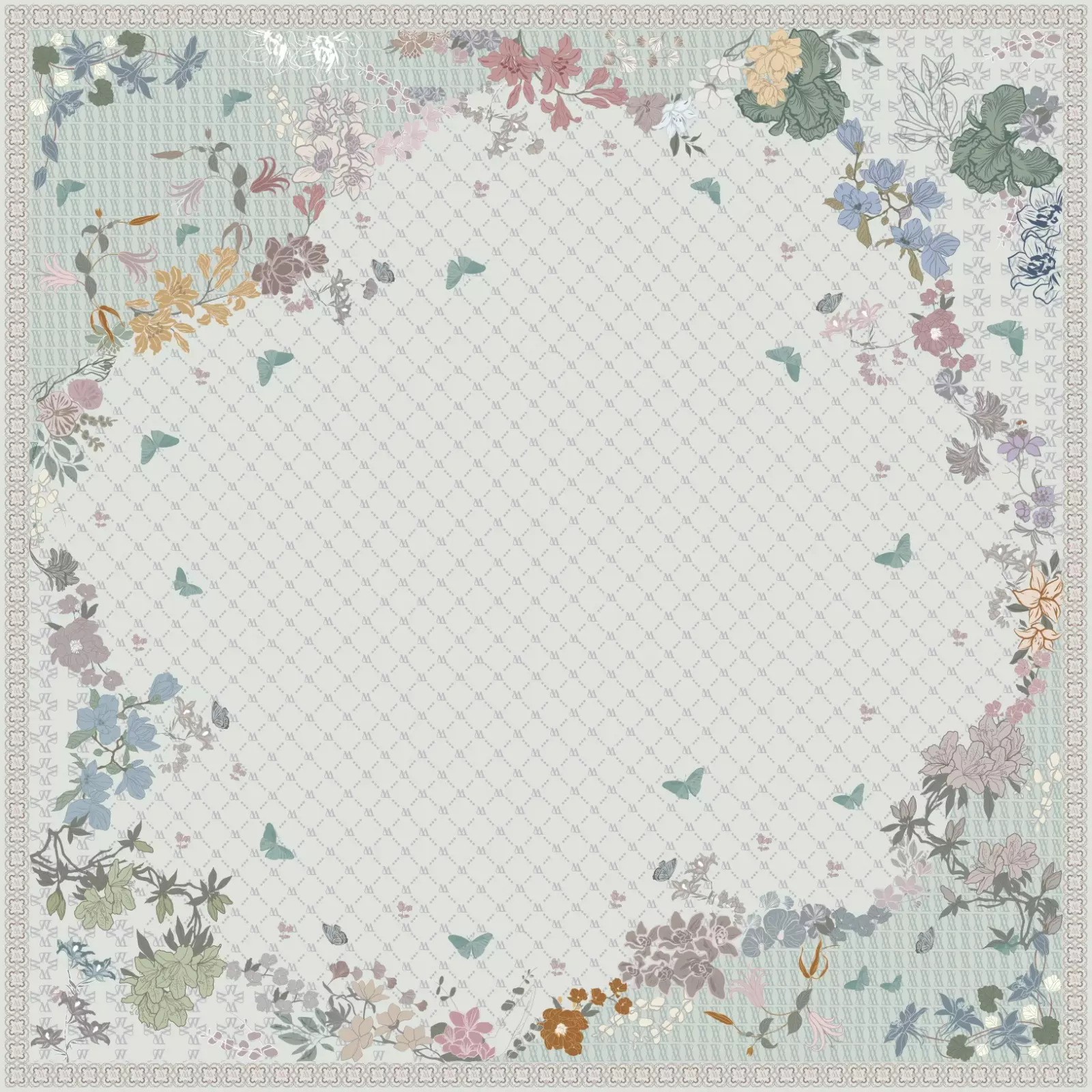 MFMW Floretta Scarf - Kerudung Segi Empat Premium Motif - Pale Green