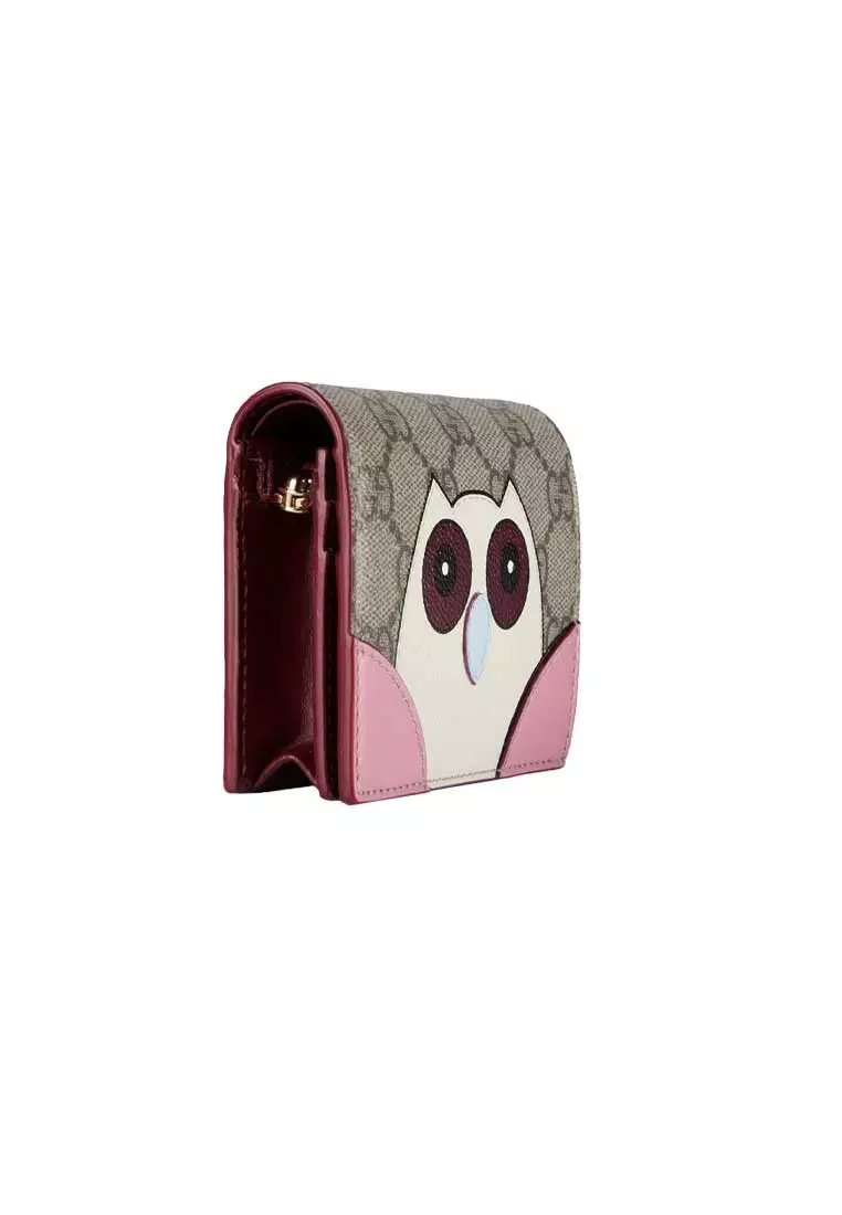 GG Icon Owl Women's Bifold Wallet 818767