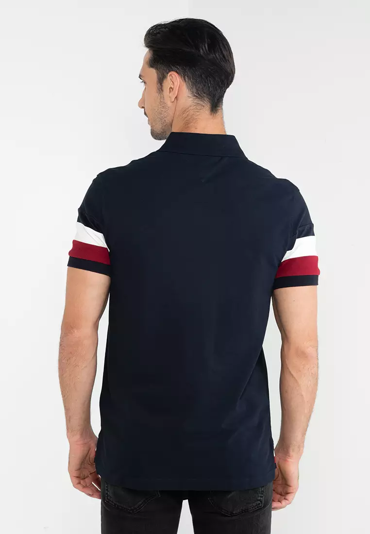 Tommy Hilfiger Monotype Sleeve Slim Polo Shirt 2024 | Buy Tommy Hilfiger  Online | ZALORA Hong Kong