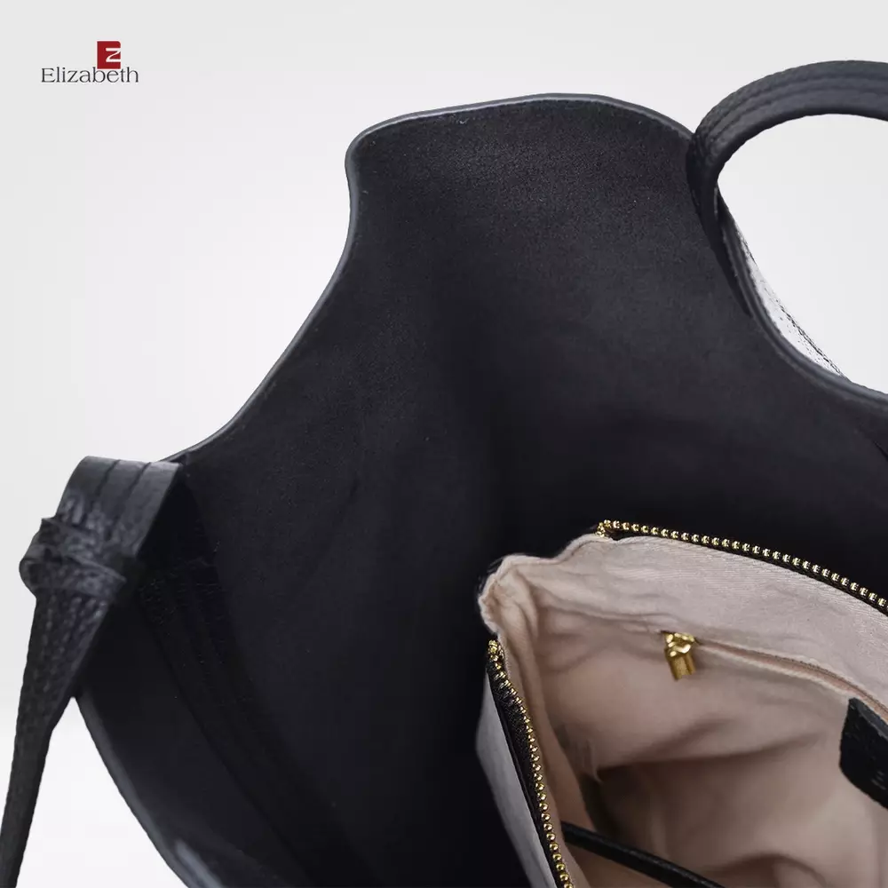 Tas Elizabeth Genuine Leather Tote Bag 0720-0494 Black