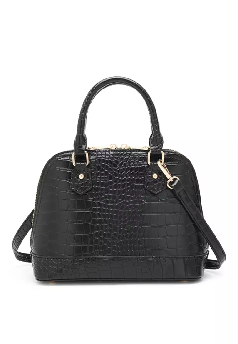 Women's Top Handle Bag / Sling Bag / Crossbody Bag - Black