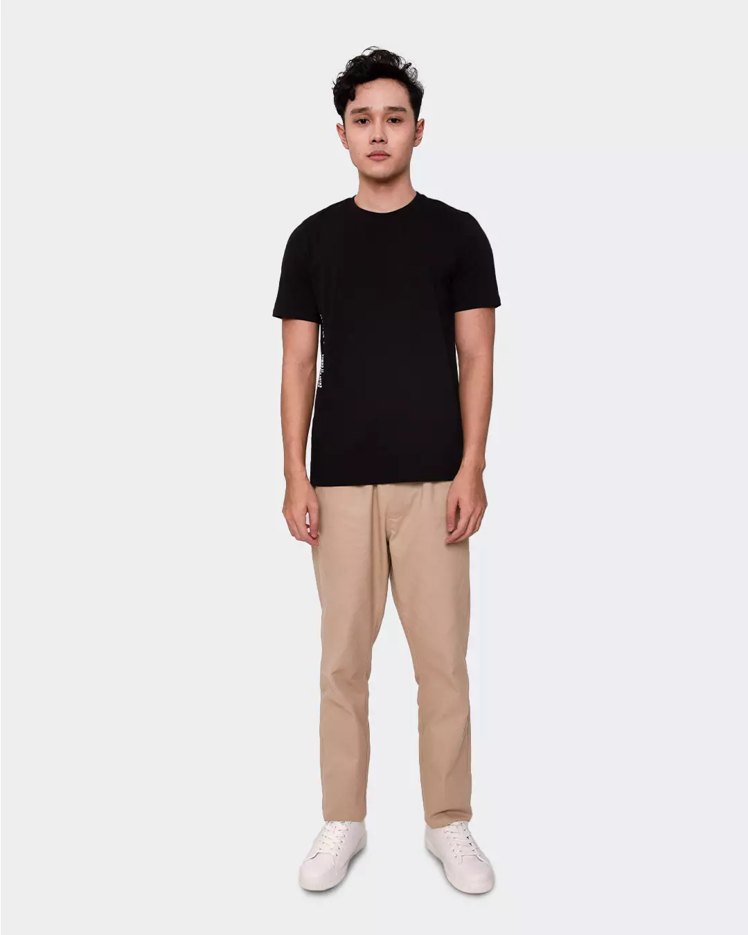 MANZONE Kaos pria lengan pendek SPOT- BLACK