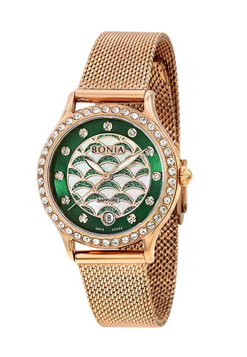 Bonia Watches gold Bonia Sirena Women Elegance 2 Straps Set BNB10625-2597S (Free Gift) 8DD9DAC8E8F3EEGS_1