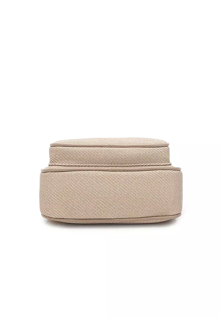 Women's Sling Bag / Crossbody Bag / Shoulder Bag (Tas Selempang Wanita / Tas Bahu Wanita) - Cokelat / Krem