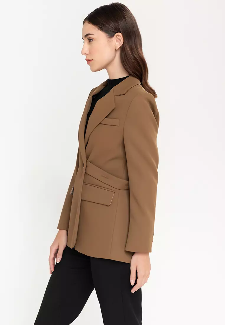 Chic Blazer with Removable Band