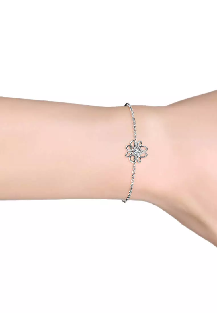 Daffodil Bracelet WG April - Gelang Crystal Swarovski by Her Jewellery