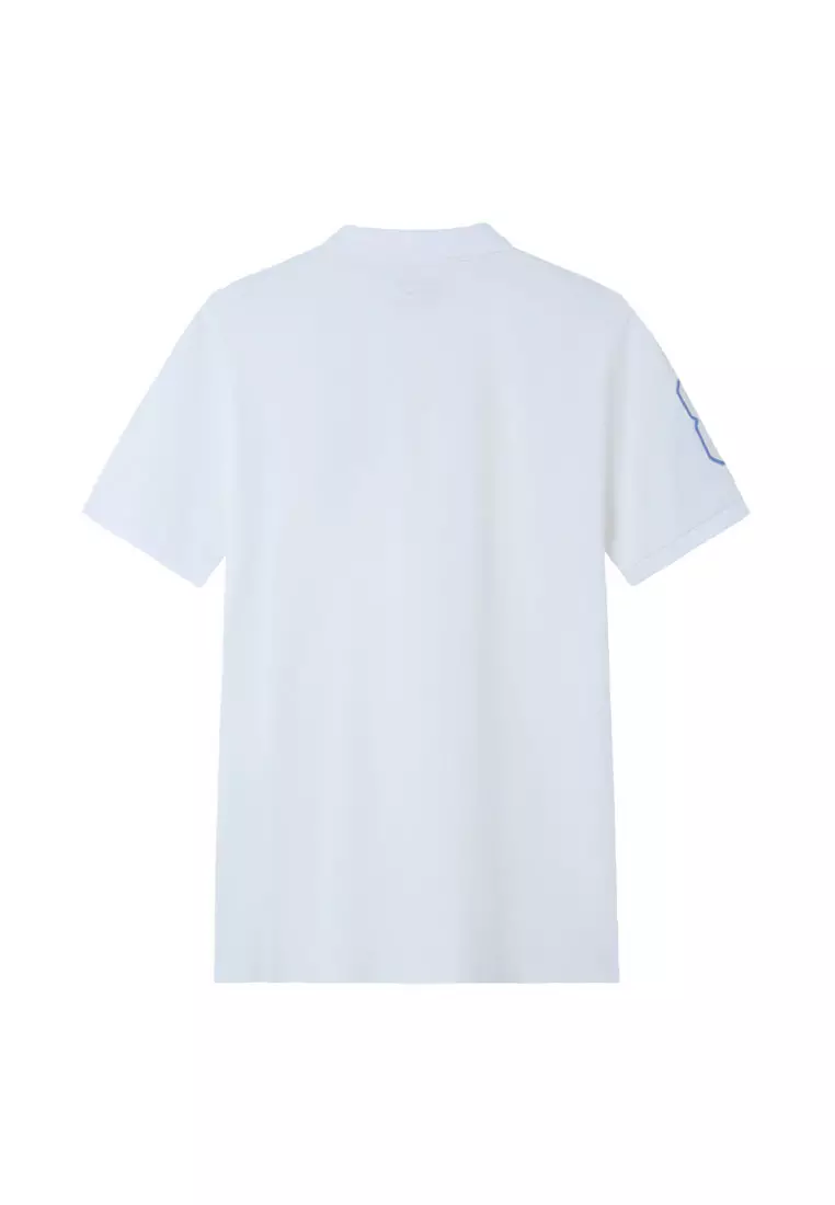 Men's Lion Embroidery Slim Short Sleeve Polo 01016222