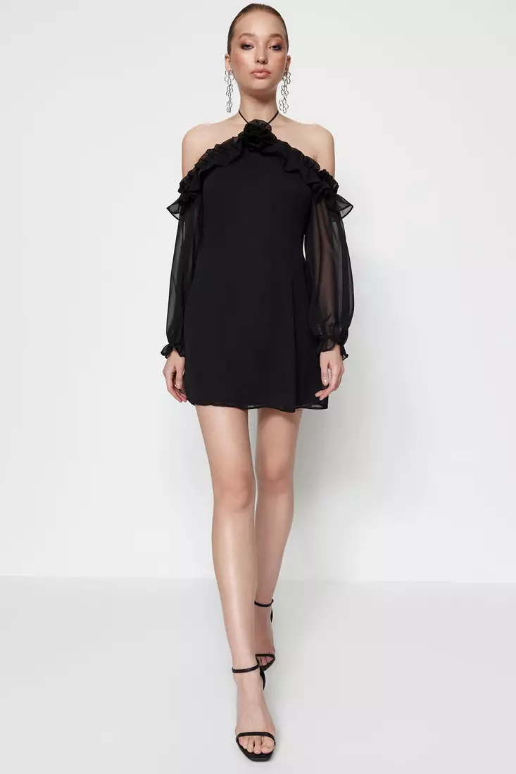 Chiffon clearance mini dress