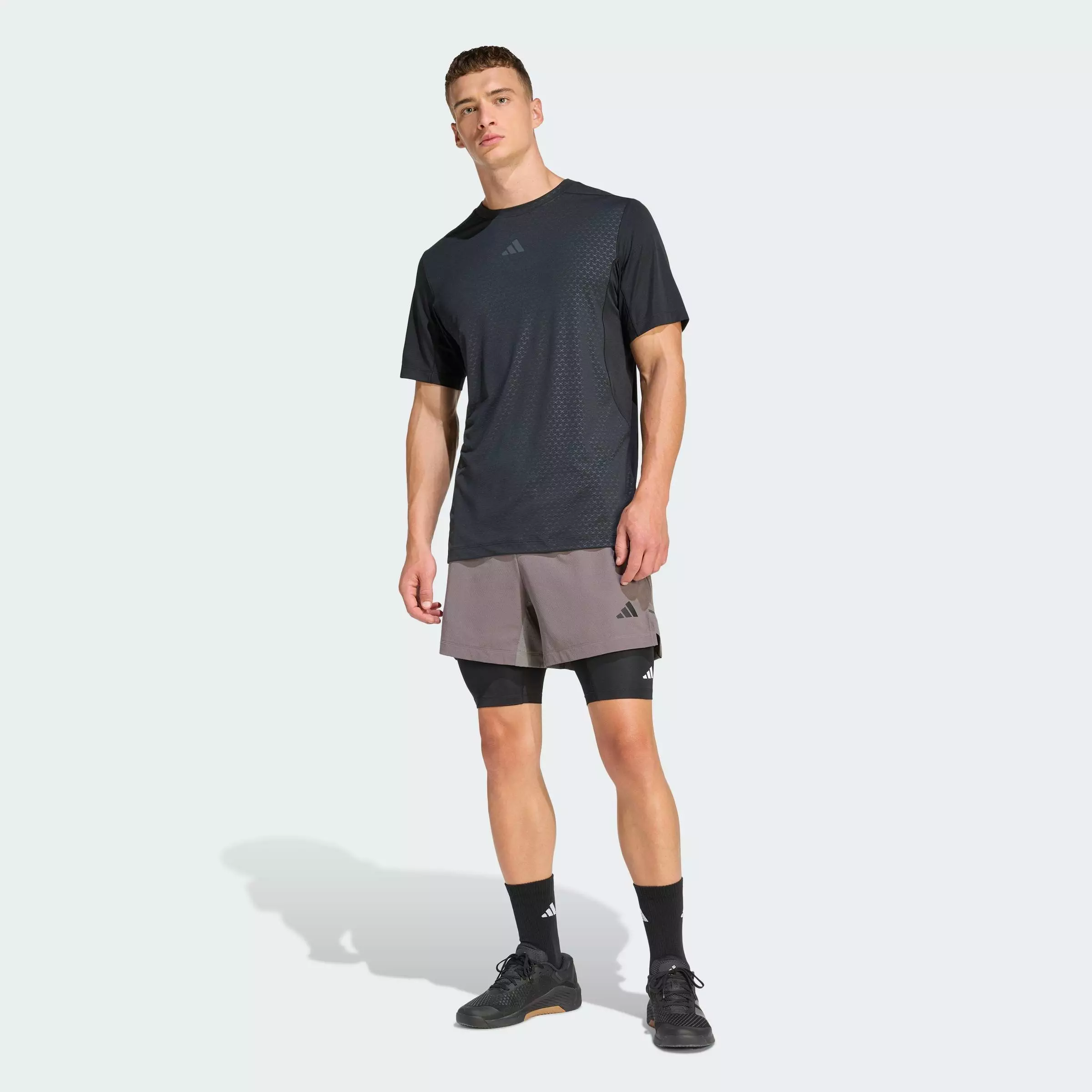 Gym & Training D4T PrimeLift 3 STRIPES SHORTS Men Brown KD0356