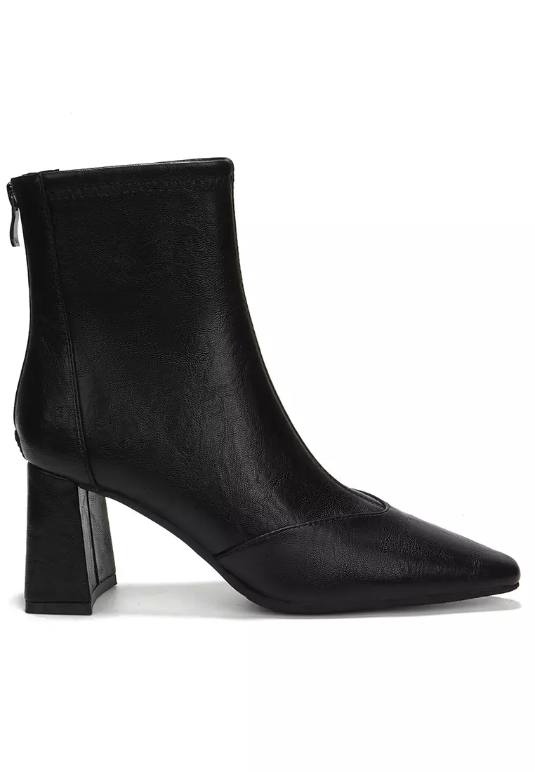 Discount on Twenty Eight Shoes  shoes - SKU: 7CM Texture Faux Leather Ankle Boots BY070-12