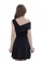 Lara black Oblique Short Sleeves Strapless One Piece Dress D25A1AAC2C2514GS_2