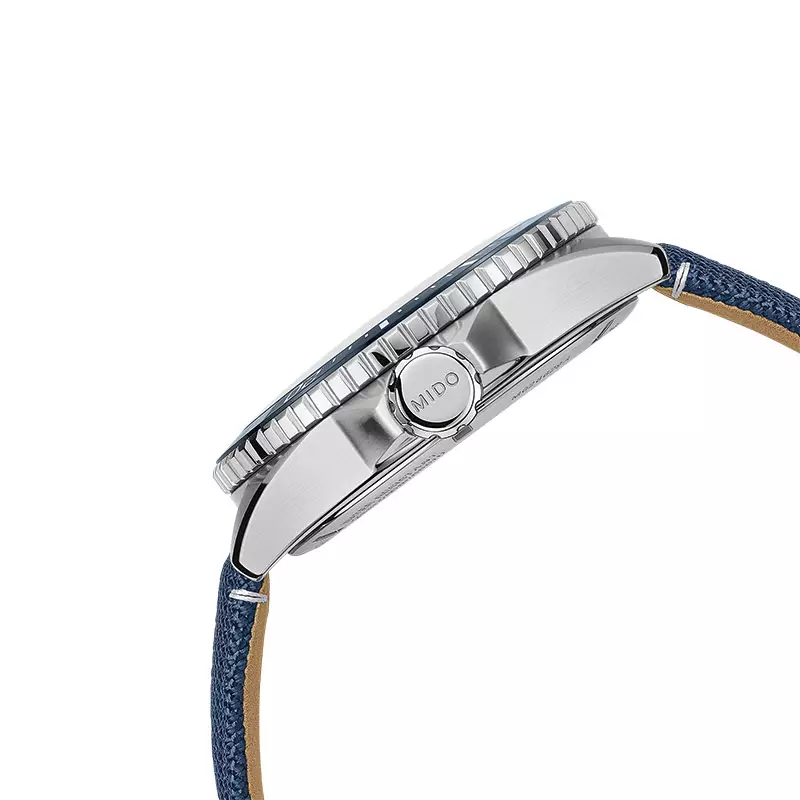 Jam Tangan Pria MIDO Ocean Star M026.629.17.051.00 GMT Black Dial Blue Fabric With Leather Strap