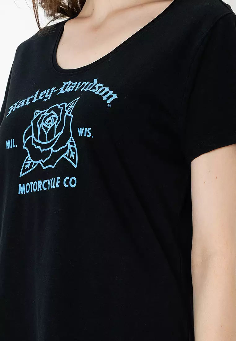Harley-Davidson® United V-Neck Rosebud Tee