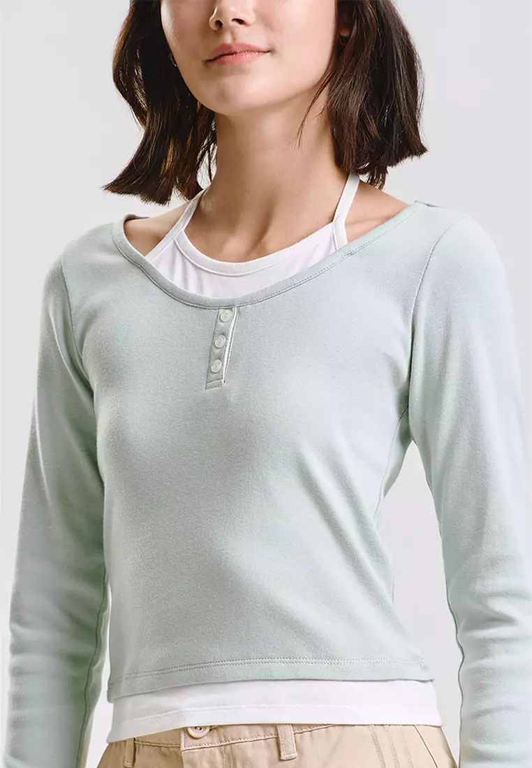 Long Sleeved Twofer Top