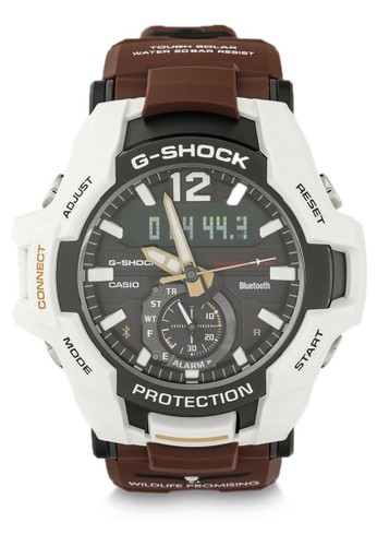 Jual G Shock Casio G Shock Jam Tangan Pria Brown White Resin Gr B100wlp 7adr Gravity Master Original Zalora Indonesia