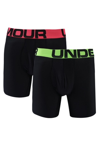 Under Armour black UA Tech 6-Inch 2-Packs Boxers DB035AA77500A3GS_1