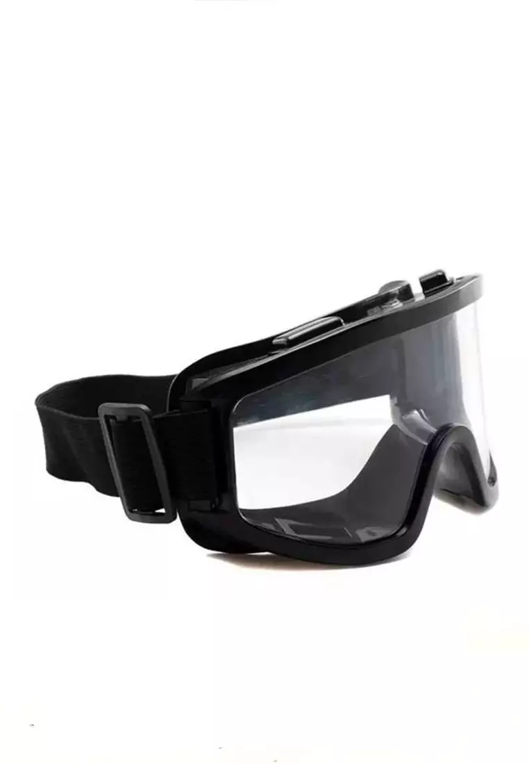 Kiano Kacamata Safety Unisex Googles Work Laboratory Eyewar Material PVC ORIGINAL - Black