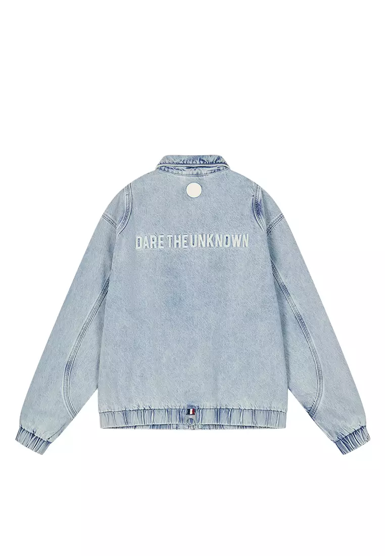MEN'S PALLADIUM LOGO DROPPED SHOULDERS DENIM JACKET