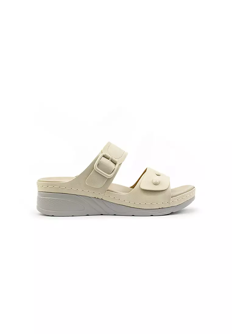Women's Flat Sandals LY 28551 - Bone C86