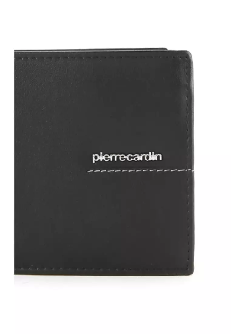 Pierre Cardin Dompet Lipat Pria Kulit Leather Dompet Pendek Branded Men Short Wallet 0111429503BLA
