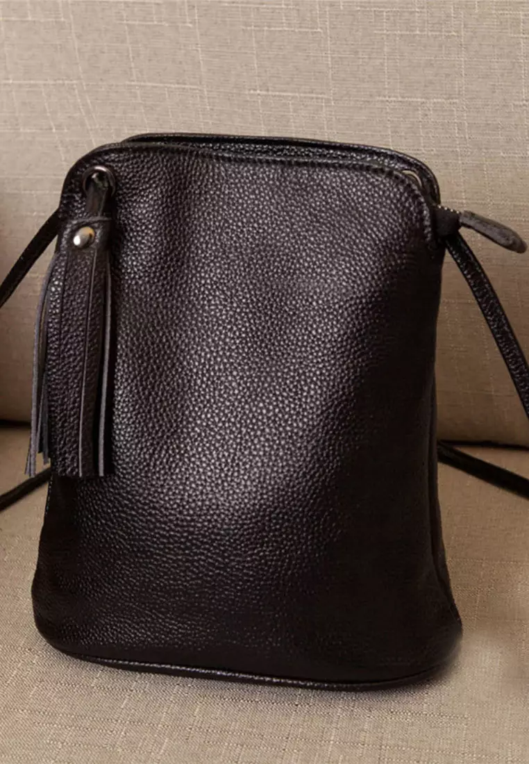 Buy ZITIQUE Head layer cowhide oblique backpack Online ZALORA Malaysia