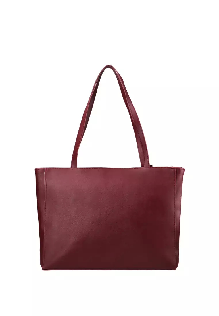 MAYONETTE Raya Tote Bag - Tas Totes Fashion Wanita - Marun
