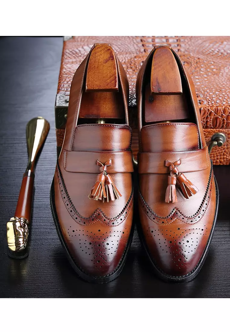 Galliano Tassel Synthetic Leather Brogues WZWH-B07