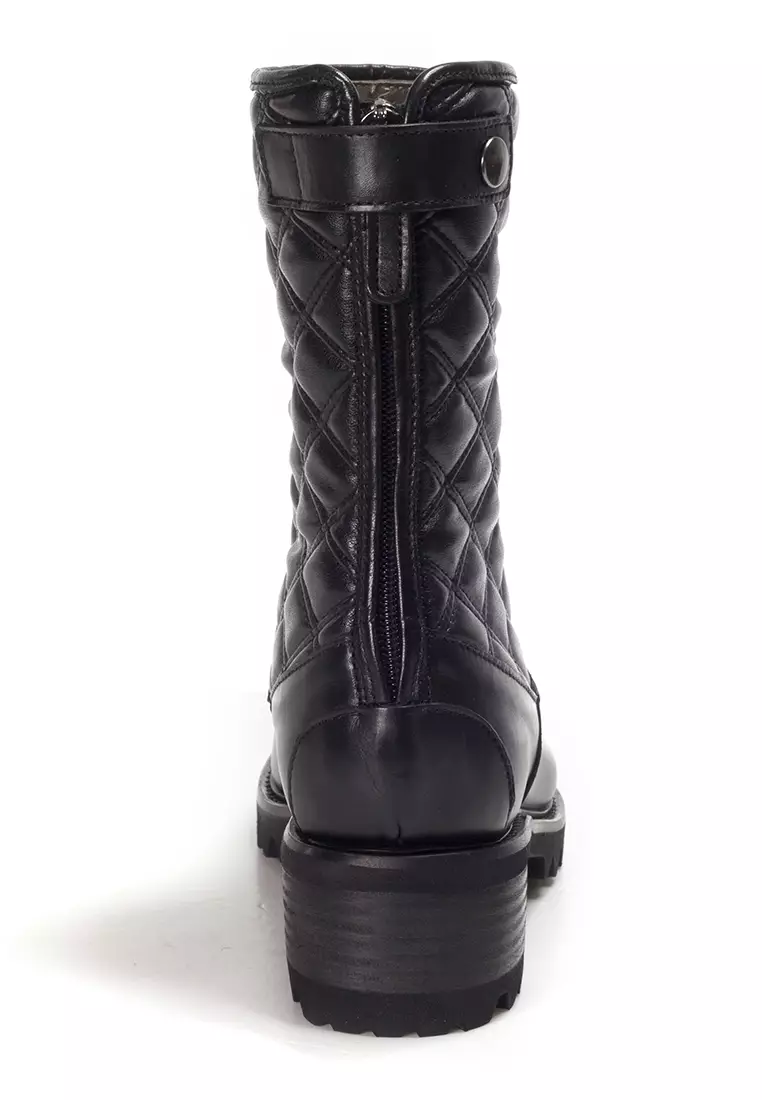 Quilted on sale leather boots